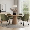 Set of 4 Upholstered Dining Chairs with Arms, Modern Accent Chairs with Metal Legs, Comfortable Padded Seat for Dining Room, Kitchen - Panipeachy - 3 of 4