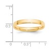 Black Bow Jewelry 2mm to 6mm 14K Yellow Gold Lightweight Domed Comfort Fit Band - 3 of 4