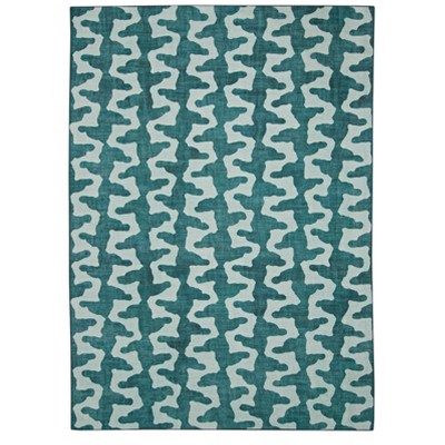 2'x3' Lanark Washable Outdoor Rug Green/Ivory - Linon