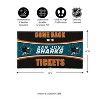 Evergreen Come Back with Tickets San Jose Sharks 28" x 16" Woven PVC Indoor Outdoor Doormat - 2 of 4