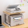 2-Tier Desktop Stand, Rectangular Computer Monitor Riser Desk Stand Desk Paper Organzier Countertop Organizer Shelf for Home Office Small Space - 4 of 4