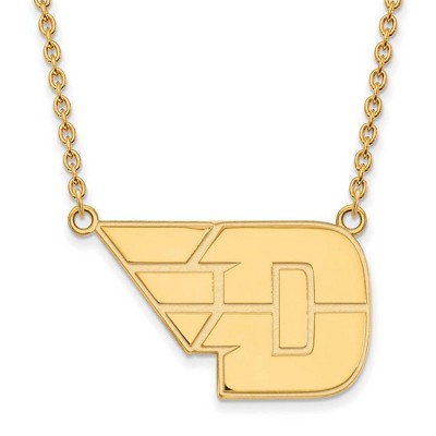 Black Bow Jewelry 10k Yellow Gold Dayton Flyers NCAA Necklace 18 Inch