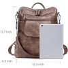 CLUCI Leather Backpack Purse for Women, Large Fashion Convertible Anti-theft, Travel Backpack Purses - 3 of 3
