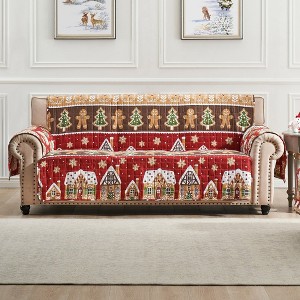 Greenland Home Fashions 2404EFPS Gingerbread Lane Sofa Furniture Protector, 127x77Inch - 1 of 4