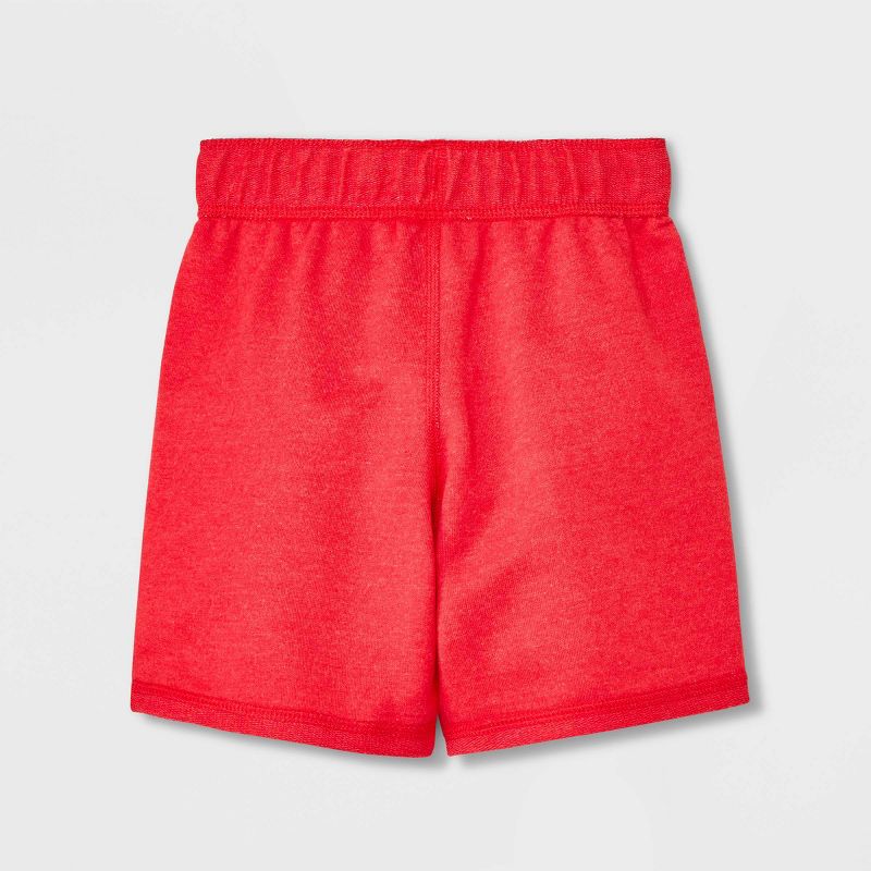 Toddler Boys' 2pk Adaptive Knit Pull-On Shorts - Cat & Jack™ Red/Black , 3 of 5