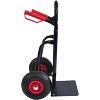 Acekool Convertible Hand Truck Dolly, 2-Wheel Upright or 4-Wheel Cart, 330 lbs Capacity, Swivel Wheels, Heavy Duty for Moving, Warehouse, Yellow - 3 of 4