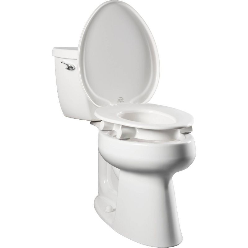 Assurance with Clean Shield Elongated Plastic Premium Raised Toilet Seat White - Bemis, 1 of 8