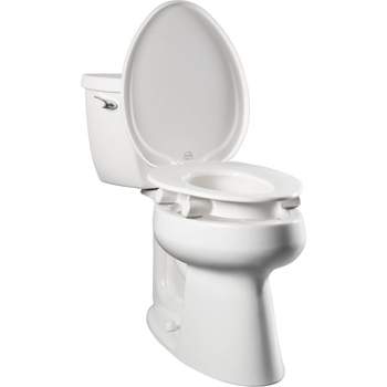 Assurance with Clean Shield Elongated Plastic Premium Raised Toilet Seat White - Bemis