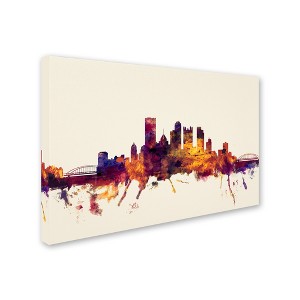 Trademark Fine Art -Michael Tompsett 'Pittsburgh Skyline IV' Canvas Art - 1 of 3