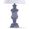 Tao's Textured Urn Table Lamp with Bell Shade Denim Blue - StyleCraft: Polyresin Base, Polyester Linen Shade - 3 of 3