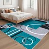 Washable Area Rug Modern Geometric Accent Rug, Non-Slip Contemporary Floor Mat - 3 of 4