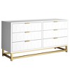 6-Drawer Dresser - Modern Wood Chest of Drawers with Gold Handles - 2 of 4