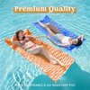 Joyfy 2 Pcs Pocket Inflatable Floating Mat Swimming Pool Mattress Pool Mat Float Raft Lounge Dark Blue & Orange - 3 of 4