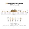 Maliang Gold Modern Vanity Light Over Mirror, Wall Sconces with Milky White Frosted Glass Shades, (Bulbs Not Included) - 4 of 4
