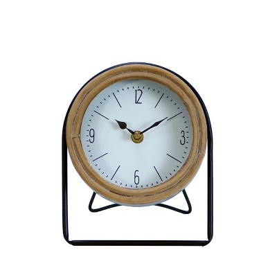 VIP Wood 21 in. White Classic Clock with Wire Base Set of 3