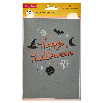 10ct Halloween Cards 'Happy Halloween' Lettering