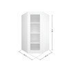 HOMLUX Easy-DIY Royal White Ready to Assemble Diagonal Corner Kitchen Cabinet Glass NOT included - 2 of 3