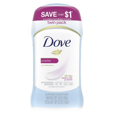 Dove Invisible Solid Antiperspirant Deodorant Stick Powder,, 1.6 oz, 2 Count