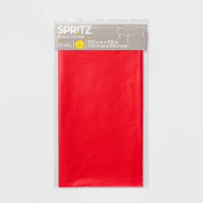 Pet Pawty Rectangular Disposable Table Cover Red - Spritz&#8482;