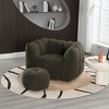 NicBex Chenille Bean Bag Chair,Square Lazy Sofa with Footstool and High Resilient Foam for Living Room,Dining Room,Bedroom,Hallway - 2 of 4