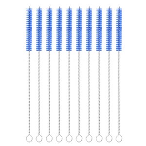 Unique Bargains Long Handle Wire Bristles Bottle Straw Cleaning Brushes 10 Pcs - 1 of 4