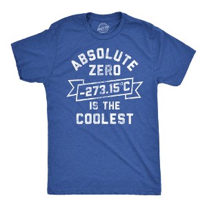 Mens Funny T Shirts Absolute Zero Is The Coolest Sarcastic Science Graphic Tee For Men - Crazy Dog Men's T Shirt - 1 of 4