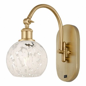 White Mouchette - 1 Light Arm Swivels Side to Side Wall Sconce In Modern Style-11.5 Inches Tall and 6 Inches Wide - 1 of 1