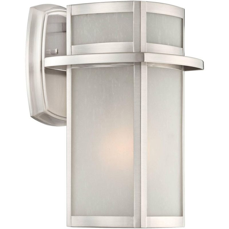 Possini Euro Design Modern Wall Light Sconce Brushed Nickel Hardwired 7" Fixture Frosted Seeded Glass for Bedroom Bathroom House, 4 of 7