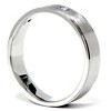 Pompeii3 Mens White Gold Brushed Diamond Wedding Ring Band - 3 of 4