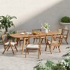 Christopher Knight Home Reynard 7 Piece Expandable Outdoor Dining Set with Acacia Wood Table and Rope Back Chairs - 2 of 4