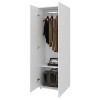 ORRD 2-Door Tall Wardrobe Cabinet 66.9"H, Bedroom, White - 4 of 4