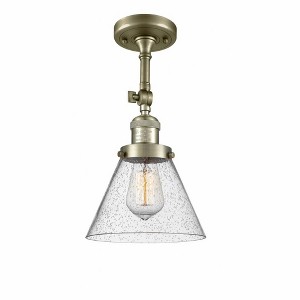 Cone - 1 Light Semi-Flush Mount In Industrial Style-14.5 Inches Tall and 7.75 Inches Wide - 1 of 1