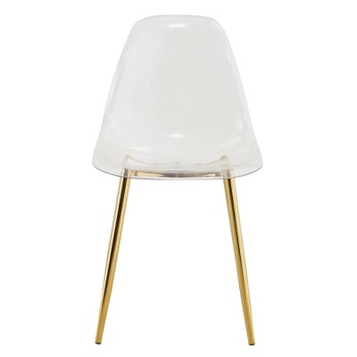 NicBex Dining Chairs Set of 4,Modern Dining Room Chairs with Metal Legs and Plastic Seat for Living Room,Kitchen and Bedroom