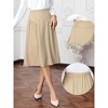 INSPIRE CHIC Women's Pleated Intage High Waisted Flowy Casual Work A-Line Midi Skirt - 2 of 4