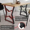 2PCS 28" Metal Table Legs DIY Industrial Furniture Dining Leg 1000 Lbs Capacity - 4 of 4