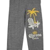 Corona Extra Palm Tree and Beach Chair Women's Heather Gray Sleep Pajama Pants - image 2 of 3