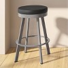 Amisco Swice Upholstered Barstool: 30" Height, Faux Leather, Steel Frame, 300 lbs Capacity - 3 of 4