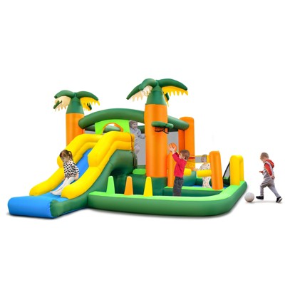 Infans Tropical Inflatable Bounce Castle 8-in-1 Giant Jumping House ...