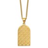 Chisel Stainless Steel Yellow IP-plated with Crystal Blessed Mary Pendant on a 24" Curb Chain Necklace - 4 of 4