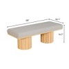 NicBex Storage Bench Upholstered Bench with Chunky Legs Light Grey Boucle Fabric for Bedroom, Entryway, Natural - 4 of 4