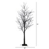 Nearly Natural 6-ft Pre-Lit Halloween Black Twig Artificial Fall Tree with 300 Orange and Purple LED Lights - 4 of 4