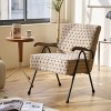 NicBex Linen Accent Chair,Upholstered Living Room Chairs with High Backrest and Metal Legs,Modern Armchair,Accent Chairs for Living Room - 2 of 4
