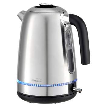 Brentwood Glass 1.7 Liter Electric Kettle with Tea Infuser in White  985117013M - The Home Depot
