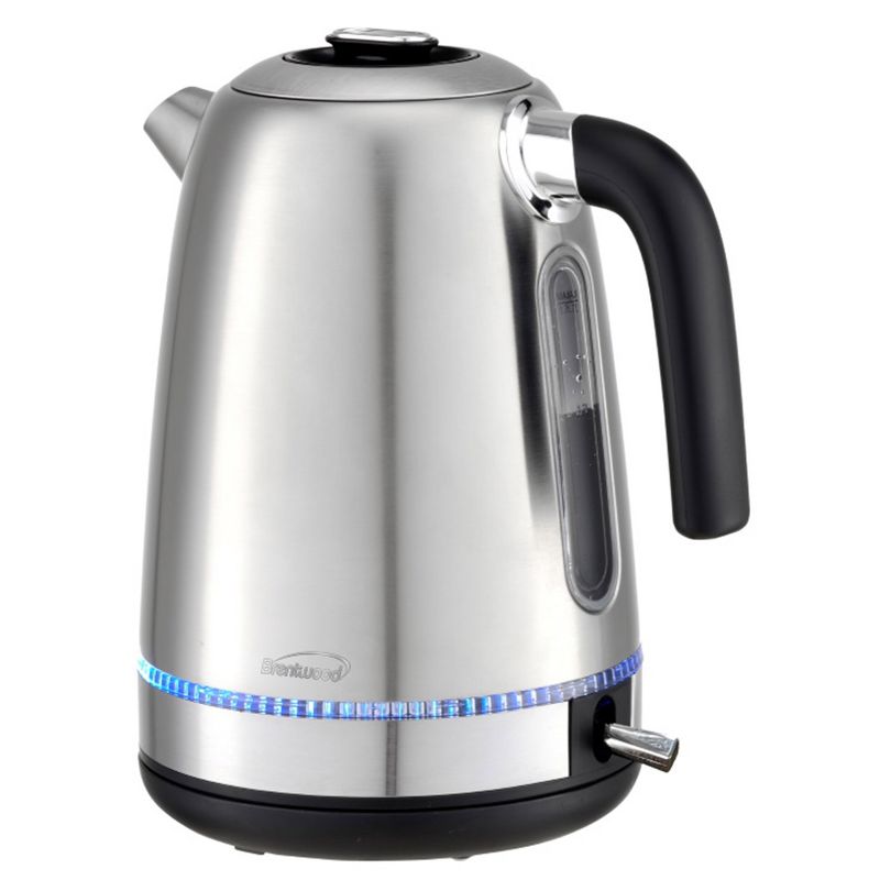Brentwood 1500 Watt Stainless Steel 1.7 Liter Cordless Electric Kettle in Silver, 1 of 7