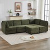 Corduroy U-Shaped Modular Sectional Sofa with Storage and Ottoman - 4 of 4