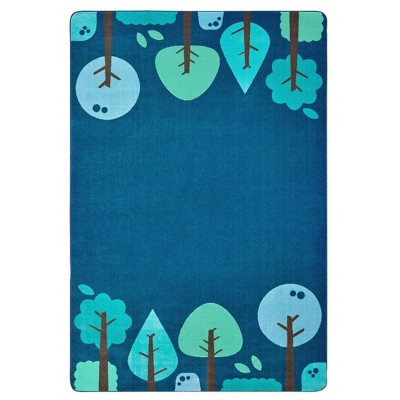 Carpets for Kids KIDSoft Tranquil Trees Classroom Rug, Blue, Rectangle
