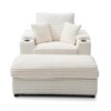 NicBex Corduroy Oversized Accent Chair with Ottoman,Comfy Armchair with Large Seat,Modern Chair and Ottoman Sets for Bedroom,Reading Room - 4 of 4