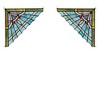 CHLOE Lighting OBSIDIAN Mission Tiffany-glass Window Panel 10 Wide - 4 of 4