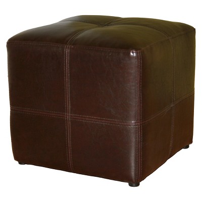 Nox Ottoman Dark Brown Baxton Studio Target