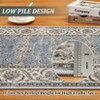 Vintage Washable Rug for Living Room, Distressed Thin Low Pile Non Slip Area Carpet, Classic Modern Accent Rug for Bedroom and Office - 4 of 4